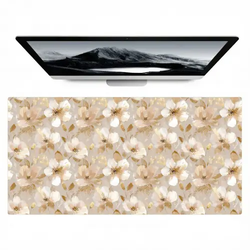 Bloemen - artistiek - Goud Muismat XXL klein 681 -zzz3d