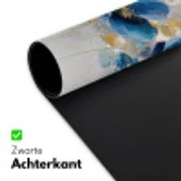 Bloemen - Blauw - Abstract Muismat XXL klein -sfeer2