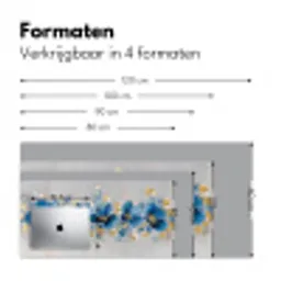 Bloemen - Blauw - Abstract Muismat XXL klein -sfeer5
