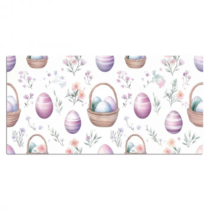 Bloemen - Paaseieren - Patroon Muismat XXL klein -3d_leeg