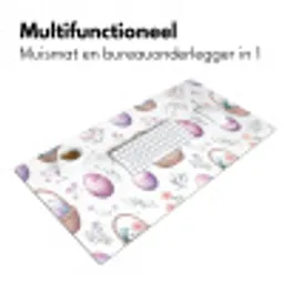 Bloemen - Paaseieren - Patroon Muismat XXL klein -sfeer4