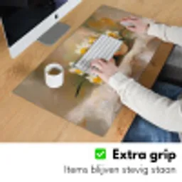 Bloemen - Eieren - Geschilderd Muismat XXL klein -sfeer3