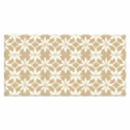Bloemen - Patroon - Beige Muismat XXL klein 681 -3d_leeg