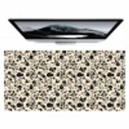 Bloemen - Dessin - Zwart Muismat XXL klein 681 -zzz3d