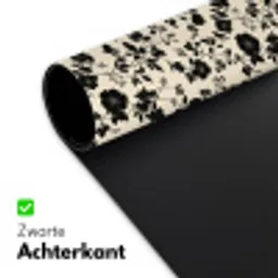Bloemen - Dessin - Zwart Muismat XXL klein 681 -sfeer2