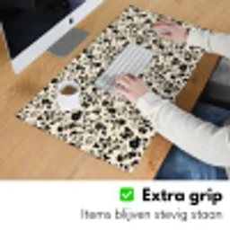 Bloemen - Dessin - Zwart Muismat XXL klein 681 -sfeer3