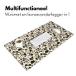Bloemen - Dessin - Zwart Muismat XXL klein 681 -sfeer4