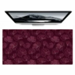 Bloemen - Patroon - Bordeauxrood Muismat XXL klein 681 -zzz3d