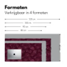 Bloemen - Patroon - Bordeauxrood Muismat XXL klein 681 -sfeer5