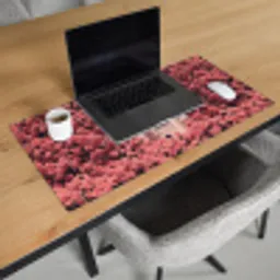 Bloemen - Roze - Astronaut Muismat XXL klein -sfeer1