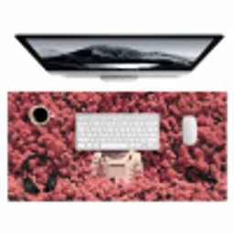Bloemen - Roze - Astronaut Muismat XXL klein -3d