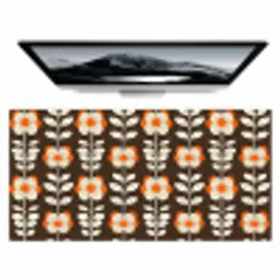 Bloemen - Retro - Bruin Muismat XXL klein 681 -zzz3d