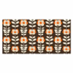 Bloemen - Retro - Bruin Muismat XXL klein 681 -3d_leeg