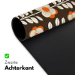 Bloemen - Retro - Bruin Muismat XXL klein 681 -sfeer2