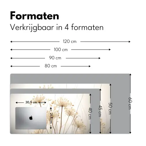 bloemen-wit-zonlicht Muismat XXL klein -sfeer5