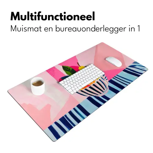 Fruit - Abstracte achtergrond - Roze Muismat XXL klein -sfeer4