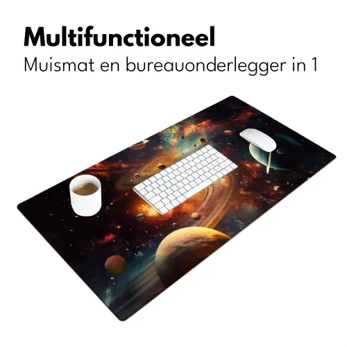 melkweg-ruimte-neon-planeten Muismat XXL klein -sfeer4
