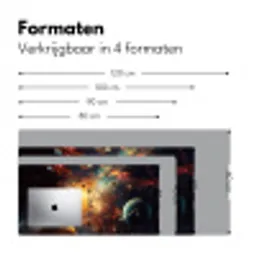 melkweg-ruimte-neon-planeten Muismat XXL klein -sfeer5