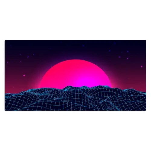 gaming-neon-landschap Muismat XXL klein -3d_leeg