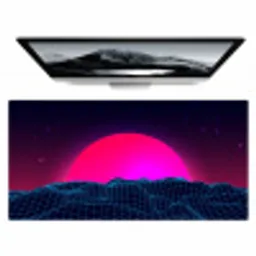 gaming-neon-landschap Muismat XXL klein -zzz3d