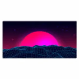 gaming-neon-landschap Muismat XXL klein -3d_leeg