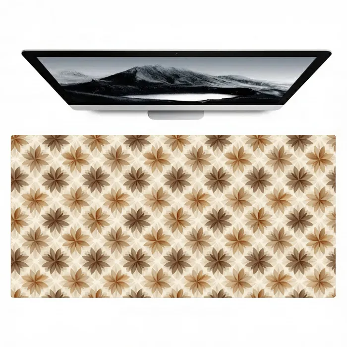 Geografisch - Patroon - Bruin Muismat XXL klein 681 -zzz3d