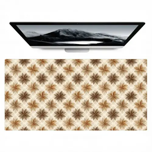Geografisch - Patroon - Bruin Muismat XXL klein 681 -zzz3d