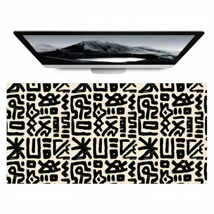 Geometrisch - Figuren - Zwart Muismat XXL klein 681 -zzz3d