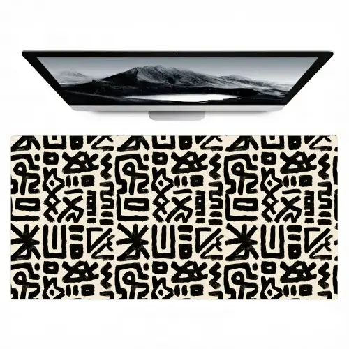 Geometrisch - Figuren - Zwart Muismat XXL klein 681 -zzz3d