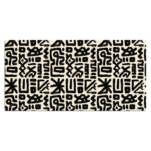 Geometrisch - Figuren - Zwart Muismat XXL klein 681 -3d_leeg