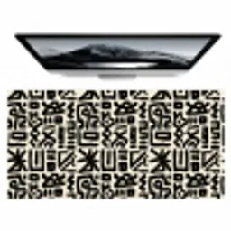 Geometrisch - Figuren - Zwart Muismat XXL klein 681 -zzz3d