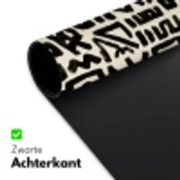 Geometrisch - Figuren - Zwart Muismat XXL klein 681 -sfeer2