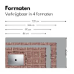 Geometrisch - Patroon - Rood Muismat XXL klein 681 -sfeer5