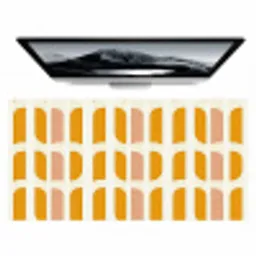 Geometrisch - Patroon - Geel - Roze Muismat XXL klein 681 -zzz3d
