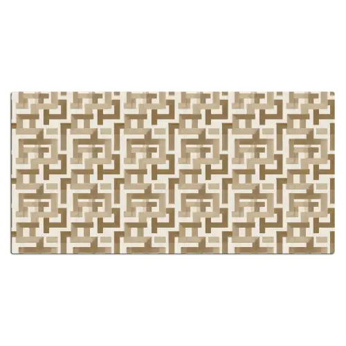 Geometrisch - Retro - Bruin Muismat XXL klein 681 -3d_leeg
