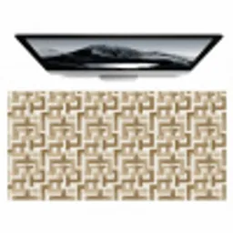 Geometrisch - Retro - Bruin Muismat XXL klein 681 -zzz3d