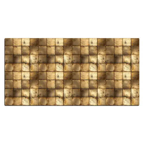 Geometrisch - Tegels - Goud Muismat XXL klein 681 -3d_leeg