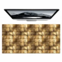 Geometrisch - Tegels - Goud Muismat XXL klein 681 -zzz3d