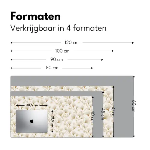 Ginkgo - Takken - Goud Muismat XXL klein 681 -sfeer5
