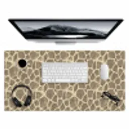 Giraf - Patroon - Beige - Bruin Muismat XXL klein 681 -3d