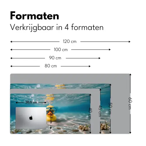 Duikbril - Eend - Water Muismat XXL klein -sfeer5
