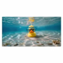 Duikbril - Eend - Water Muismat XXL klein -3d_leeg