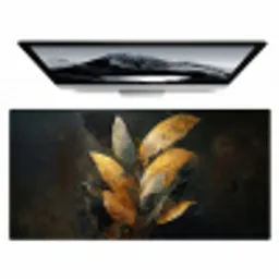 Gouden Bladcompositie – Botanische Luxe Muismat XXL klein -zzz3d