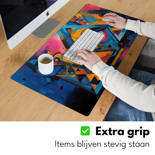 Graffiti - Kleuren - Oog - Kunst Muismat XXL klein -sfeer3