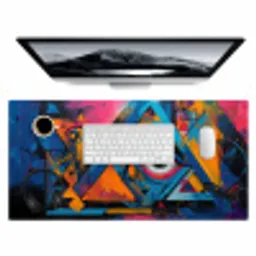 Graffiti - Kleuren - Oog - Kunst Muismat XXL klein -3d