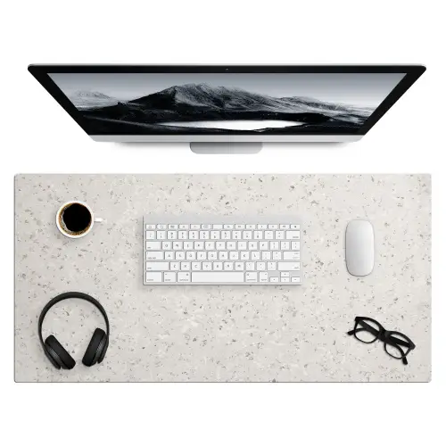 graniet-grijs-patroon-design-wit Muismat XXL klein -3d