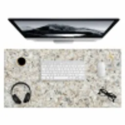 graniet-wit-grijs-steen-textuur Muismat XXL klein -3d