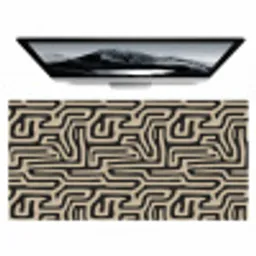 Grafisch - Lijnen - Zwart Muismat XXL klein 681 -zzz3d