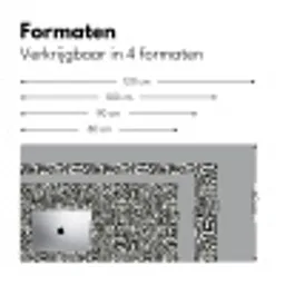 Grafisch - Lijnen - Zwart - Wit Muismat XXL klein 681 -sfeer5