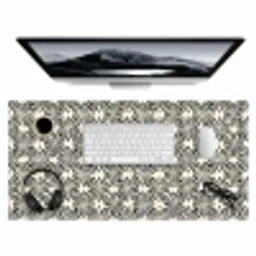 Grafisch - Patroon - Zwart Muismat XXL klein 681 -3d